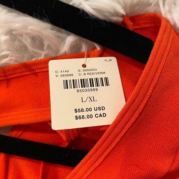 Anthropologie The Viv Long-Sleeve Bodysuit in Bright Red XL NWT - Picture 8 of 9